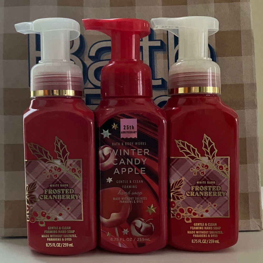 3 X NEW Bath & Body Works Holiday Collection Hand Soaps
